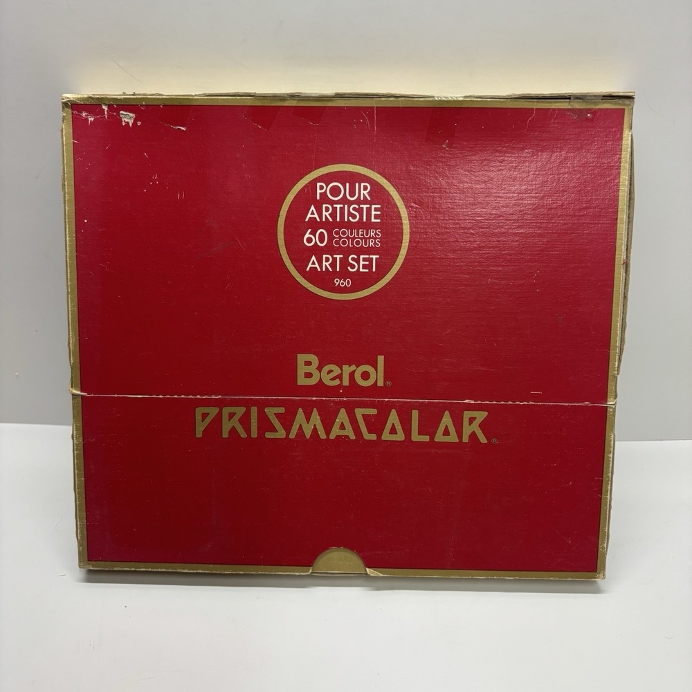 Vintage Berol Prismacolor 960 60 Color Art Set 58 Pencils Canada Original Box